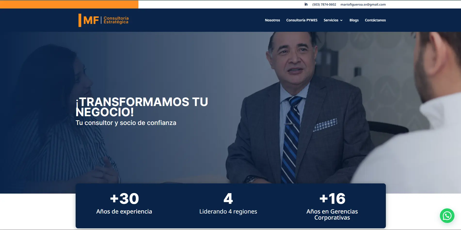 captura de pantalla de MF Consultores - Consultores de Negocios