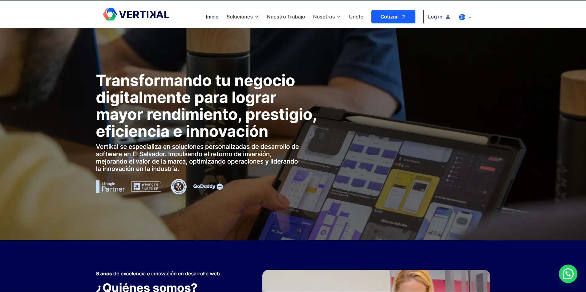 captura de pantalla de Vertikal - Desarrollo de paginas web y tienda en línea